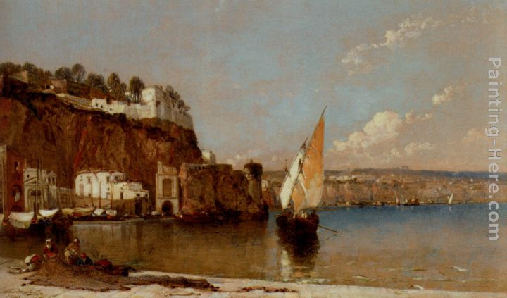 Sorrento, Bay of Naples painting - Arthur Joseph Meadows Sorrento, Bay of Naples art painting